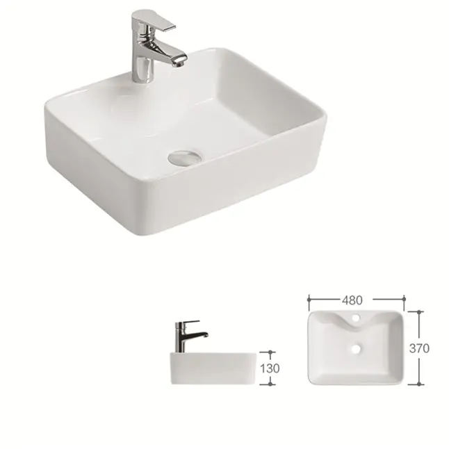 Factory wholesale classic bathroom sink white modern bathroom vanity sink counter top wash ceramic hand washbasin