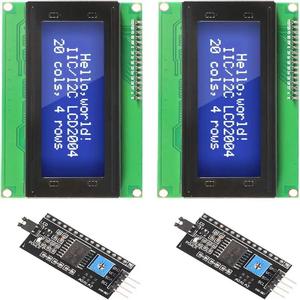 2 pezzi IIC I2C TWI modulo LCD seriale 2004 20x4 blu retroilluminazione con adattatore di interfaccia I2C compatibile con Raspberry Pi - Product Image 5