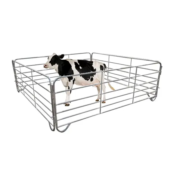Commercio all'ingrosso 2x2 12 ft zincato usato per bovini saldati pannello di rete metallica rivestito in pvc alla rinfusa bestiame bestiame recinzione pannello per la vendita
