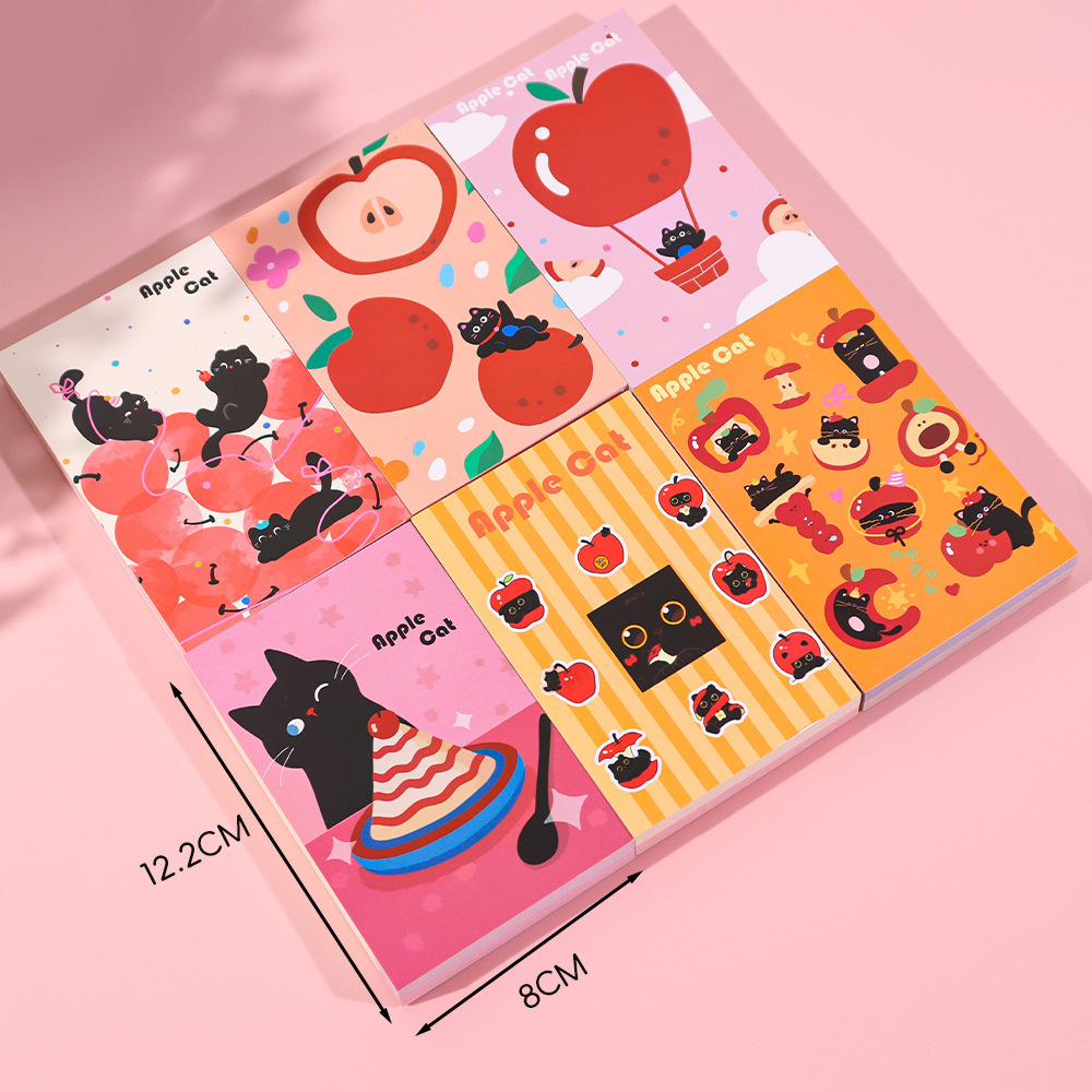 A7 compartió 6 juegos de papel de seda - diseño "Apple Cat" - 120 hojas por juego.