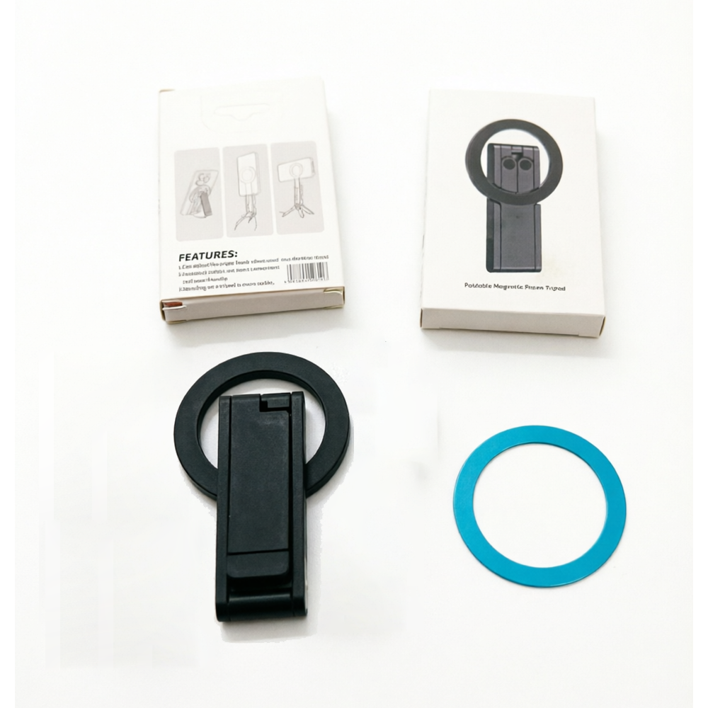 Support de téléphone magnétique de luxe en alliage d'aluminium (argenté)