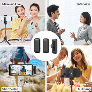 ライブストリーミングvlogging fimmaking会議用の携帯電話パッドマイク用UlanziJ12ワイヤレスマイク - Product Image 4