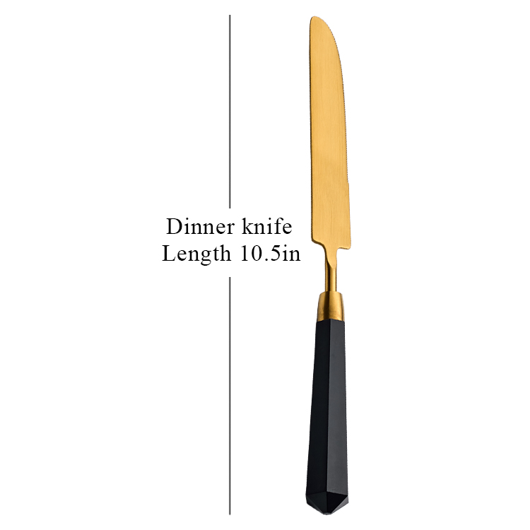 Black handle- dinner knife
