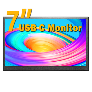 7inch Mini PC <strong>Computer</strong> <strong>Monitor</strong> IPS 1024x600 USB C Powered <strong>with</strong> Speakers Portable Extra Wall Mount Small Size <strong>LCD</strong> Screen <strong>Monitors</strong>