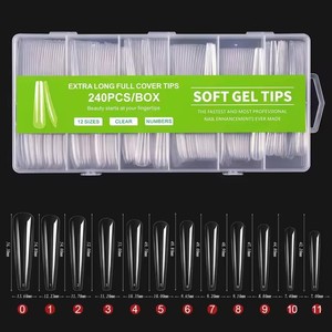 240個XXL False NailsスーパーロングバレリーナNailsプレスネイルフルカバーマットゲルのヒントアメリカカプセルのFalse Tips - Product Image 6
