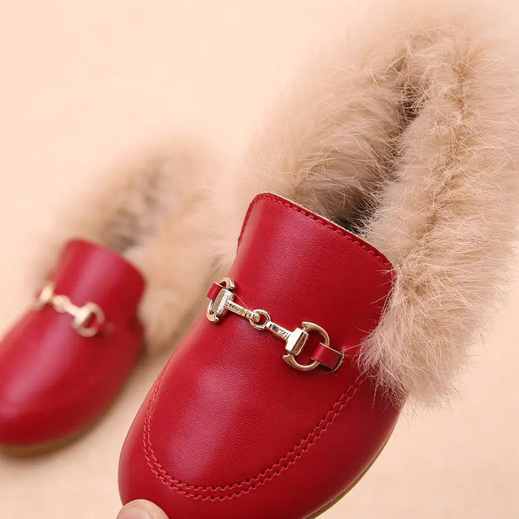 Children's Shoes Wholesale Spring and Autumn Furry Girl's Nude Shoes Casual Shoes Princess Shoes girls shoes