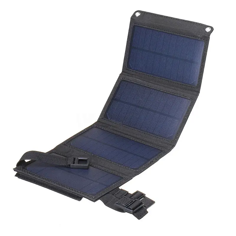 Pannello solare portatile pieghevole 10w 20w caricatore USB porta cc pannello solare in silicio policristallino impermeabile e da campeggio
