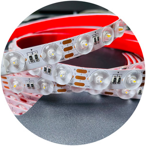 แถบไฟ LED ยืดหยุ่น24V พร้อมเลนส์48LEDs/M 20วัตต์/เมตร2700-6500K CCT แถบสะท้อนแสงสำหรับกล่องไฟ - Product Image 4