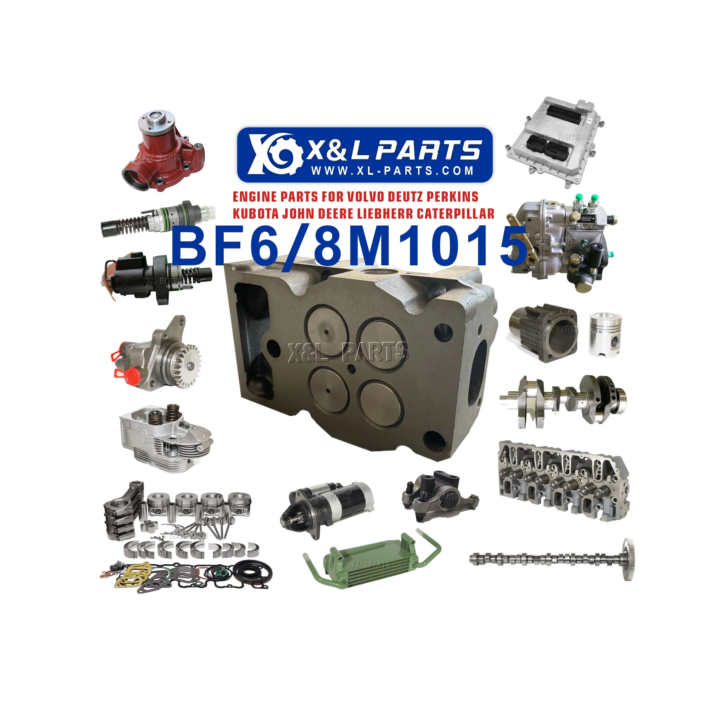 BF8M1015 BF6M1015 dizel motor Deutz motor parçaları için 04226977 04226976 04221152 04224188 silindir kafası