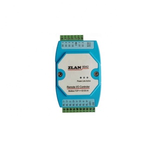 Ethernet RS485 IO Modbus TCP RTU 4 canales A/D Módulo de E/S de adquisición Relé de salida de entrada digital analógica ZLAN6042