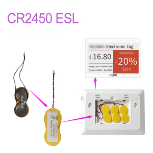 IMOS1p2-A1 3V CR2450-2P 1200mAh 3.0V nút di động Pin Lithium gói với kết nối cho ESL - Product Image 6