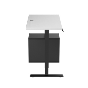 Escritorio de ordenador multifunción, mesa de ordenador ajustable en altura con estantes, mesa y silla de ordenador de madera