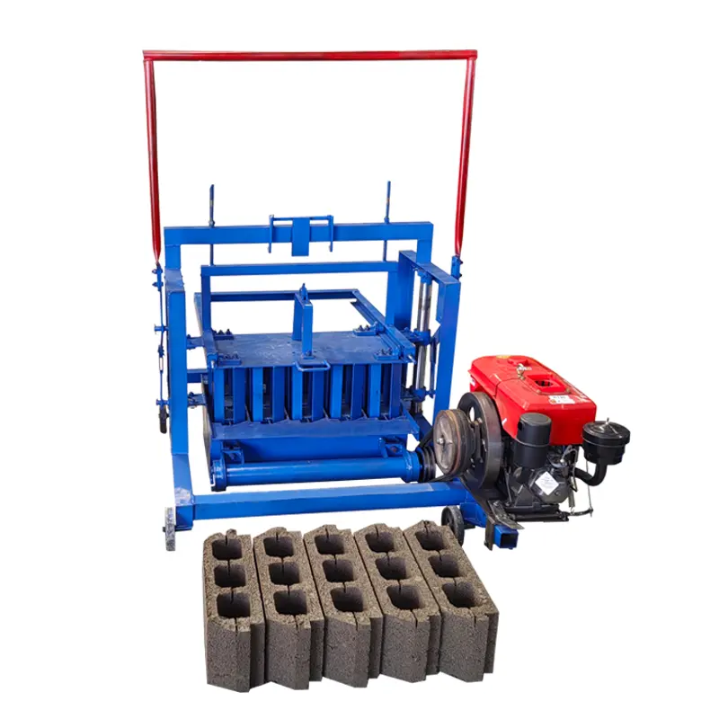 Macchina automatica per la produzione di mattoni con motore Diesel AAC macchina per lo stampaggio di mattoni di argilla con calcestruzzo come materia prima