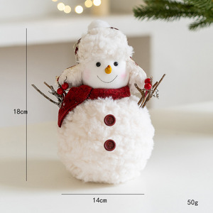 2025新しいぬいぐるみニットクリスマス雪だるま人形の装飾クリスマスデスクトップ雰囲気の装飾 - Product Image 6