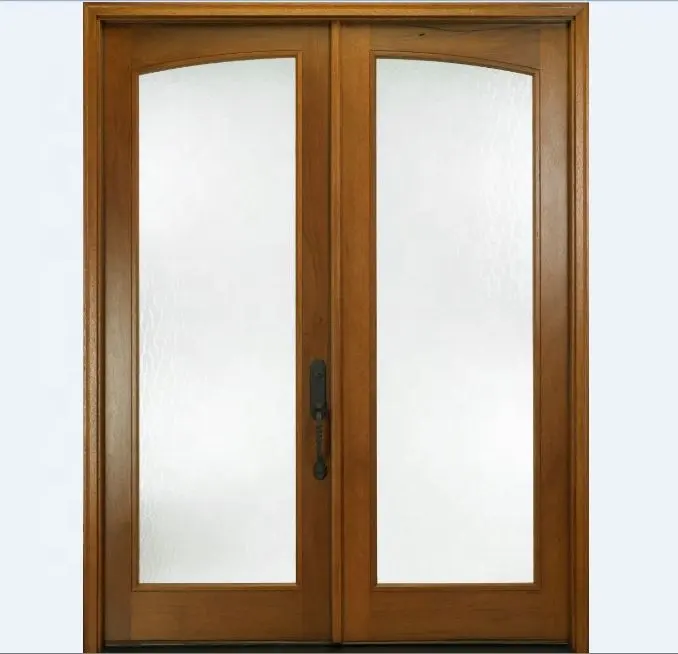 Full view glass solid wooden other door for exterior