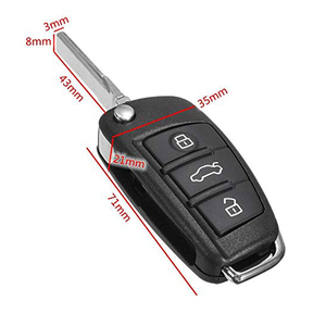 อะไหล่รีโมทคอนโทรลแบบไร้กุญแจ4ปุ่มสำหรับรถ Audi A3 A4 A6 A8 TT Q7 S6 MYT8Z0837231 4D0837231P 4D0837231E (ไม่มีชิป) - Product Image 2