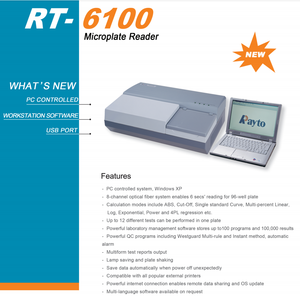 Rayto RT 2100c 2100 6100 6500 6900 1904C urit lector de microplacas microplate đọc MR-96A de Elisa precio rayto RT 2001 - Product Image 5