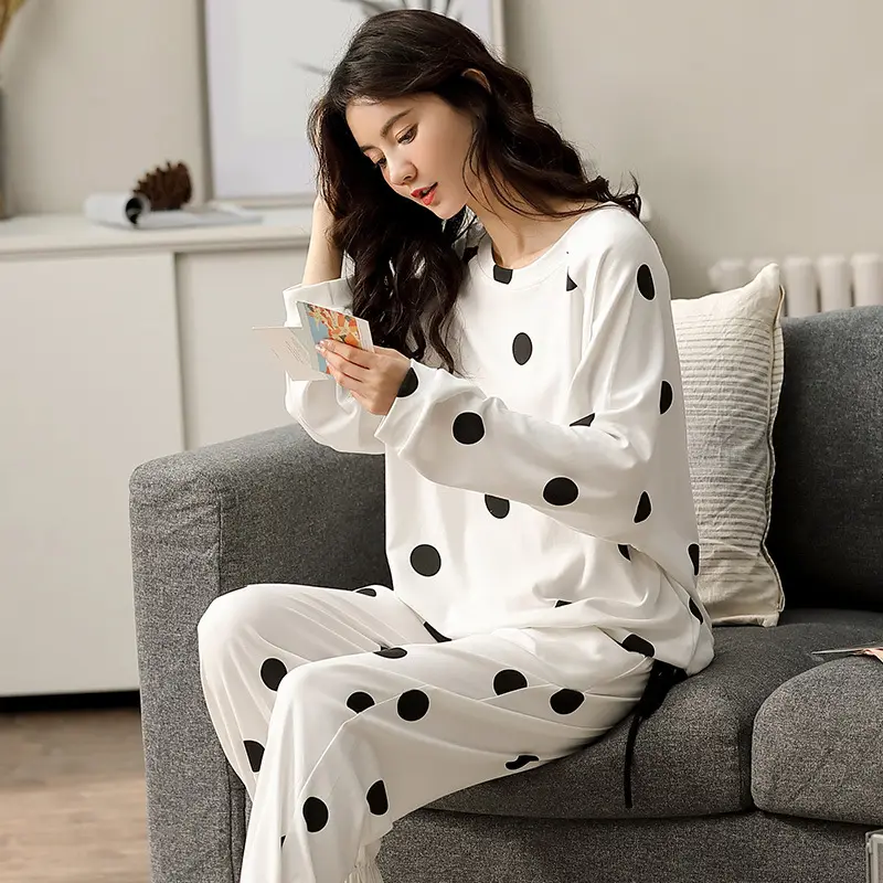 Pyjama en coton pour femme, vêtement de nuit personnalisé
