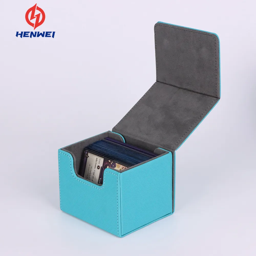 Soporte personalizado Tcg Mtg Yugioh Juego de cuero Pu Cards Deck Box Juego de mesa Caja de tarjetas de comercio Caja de almacenamiento