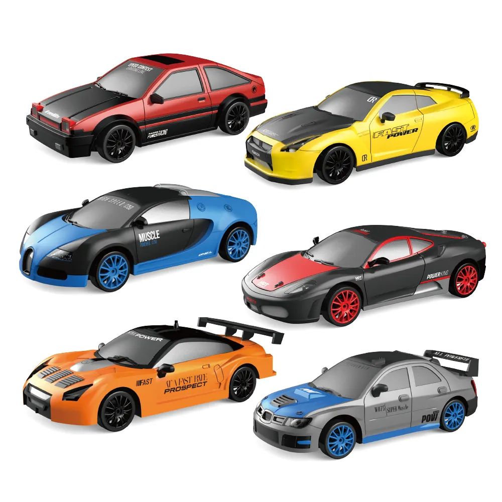 2.4GHz điều khiển từ xa xe với ánh sáng 1/24 4WD Drift Racing RC Xe mô hình đồ chơi GTR JDM ae86 nhiều thương hiệu xe hai loại bánh xe