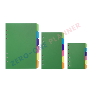 Customized A5 A6 A7 Index Pages Color pp Planner Divider with 6 Ring 6 Sheets Set for Binder Planner Agenda - Product Image 1