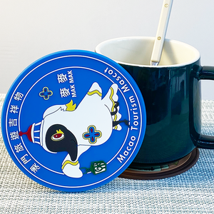 定制标志饮料杯垫硅胶杯垫桌面保护耐用咖啡啤酒杯垫防滑圆形杯垫 - Product Image 6