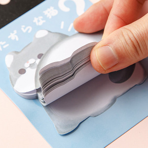 Bloc de notas adhesivas en forma de gato Bloc de notas de dibujos animados lindo Proveedor de notas adhesivas para mascotas Juego de notas adhesivas de diseño personalizado de alta calidad - Product Image 4