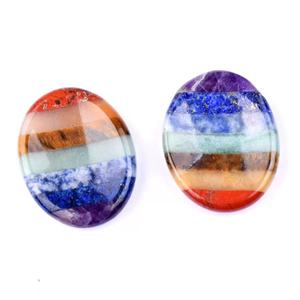 OMK grosir batu kuarsa mawar alami Oval khawatir batu kristal penyembuhan batu Worrystone Thumb Flint untuk menghilangkan stres hadiah kerajinan - Product Image 4