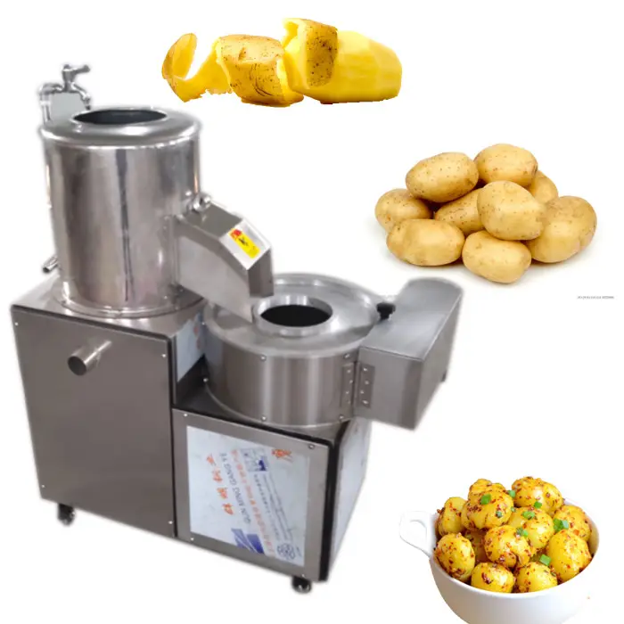 100-500kg/temps machine à laver et à éplucher les pommes de terre taro coupe éplucheuse et trancheuse machine carotte pomme de terre machine de nettoyage