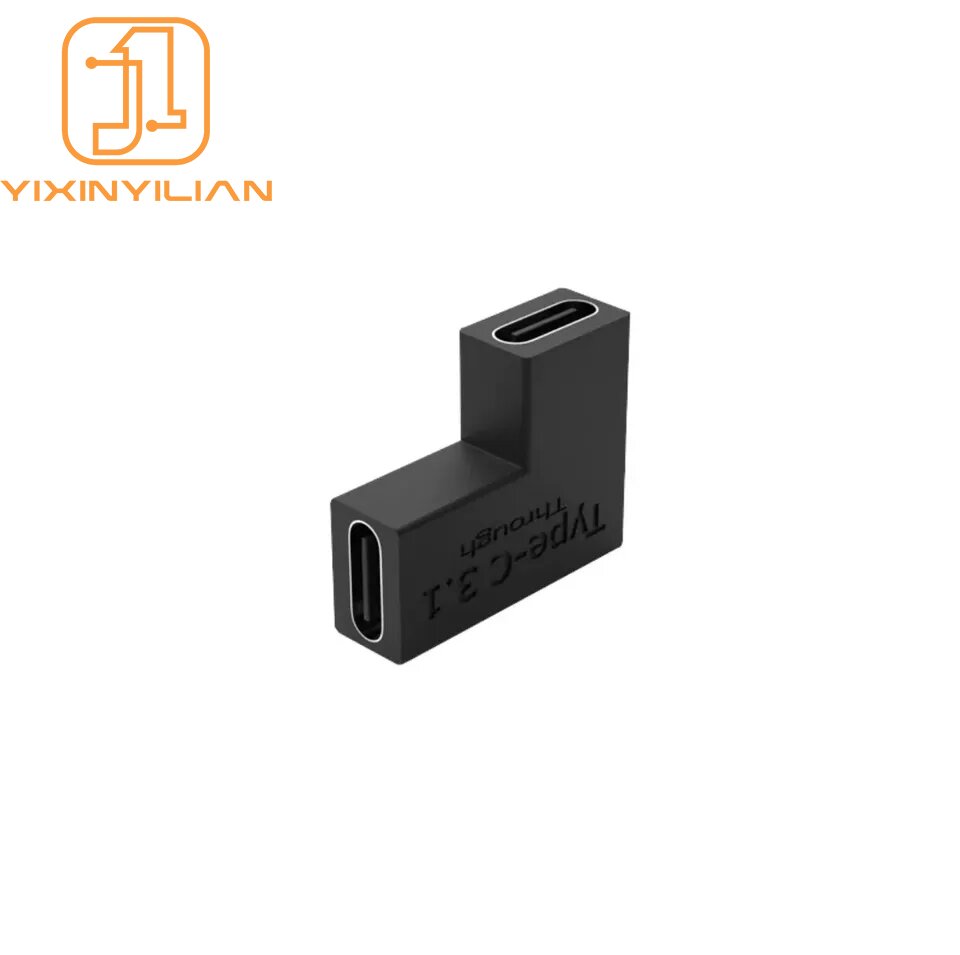 USB type c Female to female up angle black