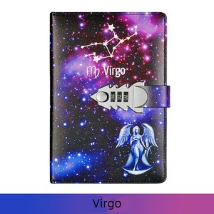 Nuevo libro de código del zodiaco de 12 cuaderno para estudiantes con un candado delicado libro de mano portátil Bloc de notas regalo - Product Image 4