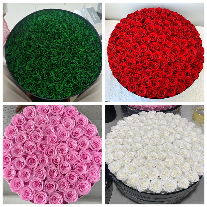 Boîte ronde de 99 roses