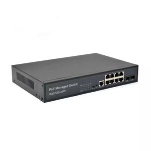 8 Port PoE Gigabit yönetilen ağ anahtarı 2 SFP IPv4 IPv6 iş ağı çözümleri için 1 yıl garanti SNMP desteği - Product Image 4