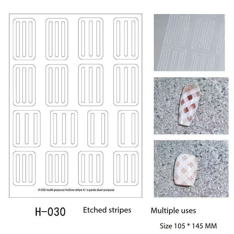 H-030 plaid cut out stickers