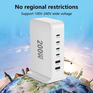 200W 6 portlu (4C2A) GaN USB-C şarj cihazı-dizüstü bilgisayarlar ve akıllı telefonlar için PD 100W & QC 18W ile kapsamlı hızlı şarj çözümü - Product Image 5