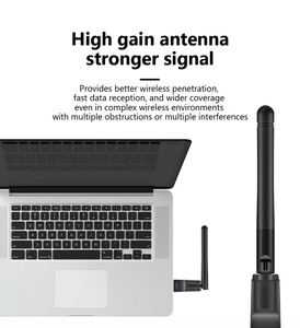 Techkey 802.11n/g/b USB 2.0 Wifi适配器，带150mbps速度外部无线加密狗和天线，用于PC/LAN USB以太网 - Product Image 2