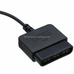 适用于PS1/PS2双冲击游戏手柄至PS3电脑通用串行总线游戏控制器适配器转换器电缆，无驱动程序 - Product Image 6