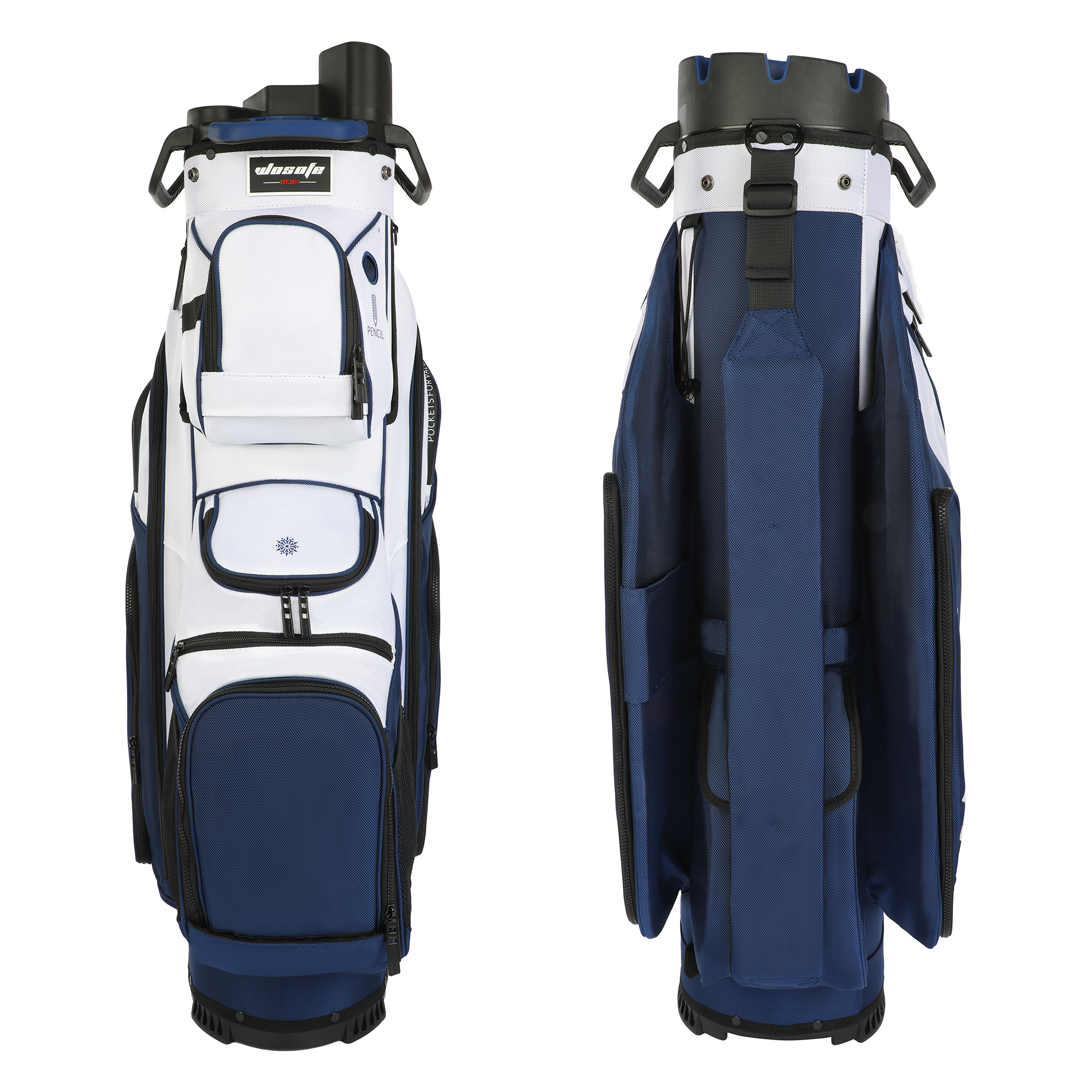 Sac de golf bleu avec blanc