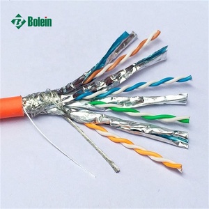 <strong>Network</strong> Data Cable 4 Twisted Pair 23AWG Bare Copper LSZH 10Gigabite <strong>Bandwidth</strong> Foiled Braided Cat7 SFTP Ethernet Cable - Product Image 6