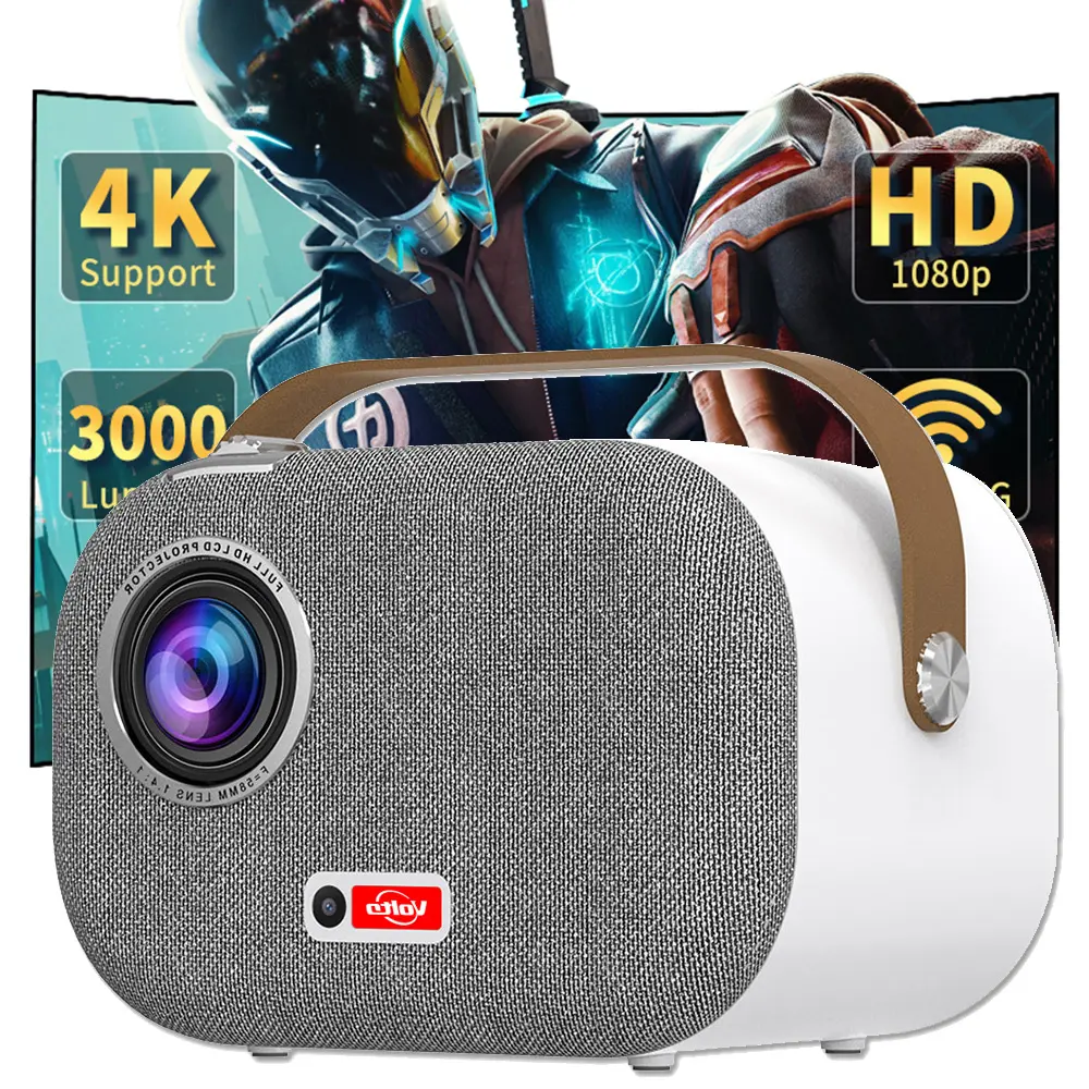 Full HD 1080P akıllı Android WIFI cep 2K 4K 3D ev sineması taşınabilir Pico lazer Video Mini LED projektör