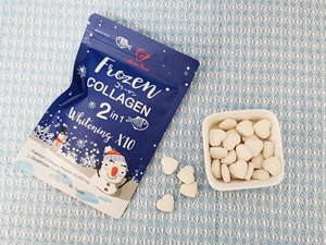Dondurulmuş kollajen <span class=keywords><strong>2</strong></span> in 1 cilt beyazlatma tablet değil kapsül deniz kolajen peptid tozu l-glutatyon hap cilt parlatma çay
