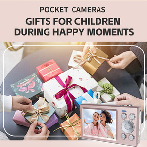Mini 4K dijital kamera öğrenciler için 2.8 inç 1.4 inç çift ekran Anti-Shake Selfie güzellik Lens Retro CCD SD acemi dostu - Product Image 6