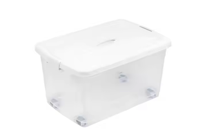 高品质可堆叠库存透明容器储物盒，带耐用盖子 - Product Image 3