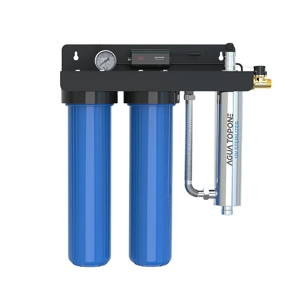 Sistema de filtro de agua para todo el hogar UV Tratamiento de agua completo automático en 3 etapas otros filtros de agua