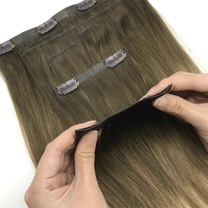 2025 <strong>Easy</strong>-install 100% <strong>Human</strong> Remy Hair Seamless Clip in Hair Extension Invisible Clip in Hair Extension - Product Image 5