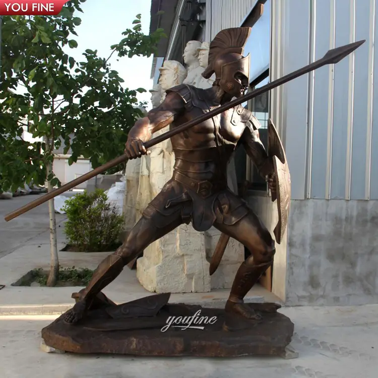 Estatua de espada de bronce envejecido, para jardín al aire libre