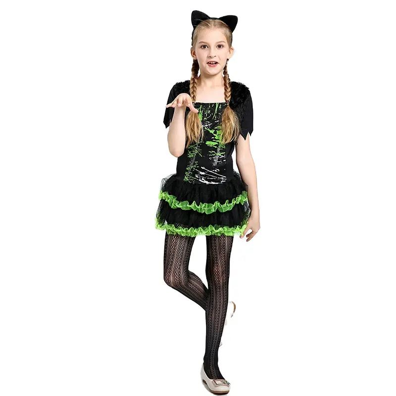 Halloween cumpleaños Halloween Cosplay vestir gato mujer Cosplay animal vestido