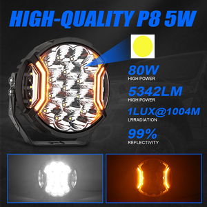 Tuosheng 7 Inch 80W Siêu Sáng LED Làm Việc Ánh Sáng IP68 ATV UTV Offroad Phụ Trợ Đèn Xe Ánh Sáng Tại Chỗ Cho Jeep Wrangler - Product Image 2