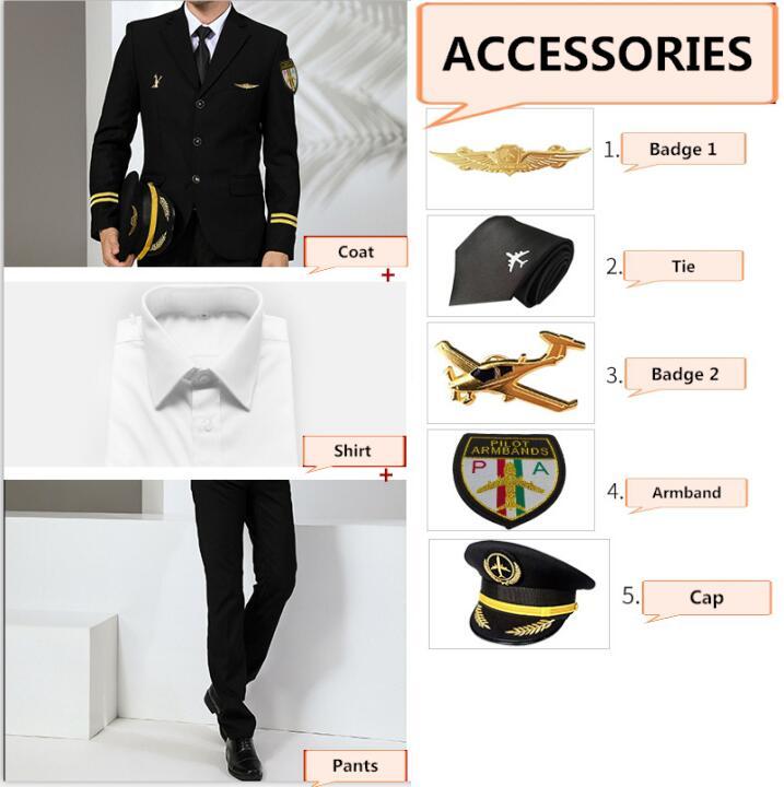 Black 3 buttons suit +Shirt+Cap+4 accessories