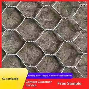 Rede de Proteção de Encostas Ativa Personalizada, Arame Galvanizado Torcido <span class=keywords><strong>Hexagonal</strong></span> de Alta Resistência, Rede Protetora Flexível Reforçada - Product Image 2